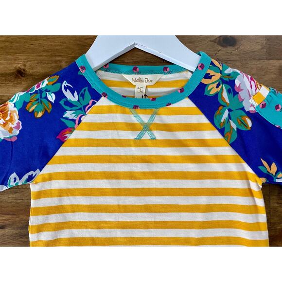 NWT Matilda Jane Moments With You School Days Short Sleeve Yellow Blue Top 4 - Picture 3 of 9